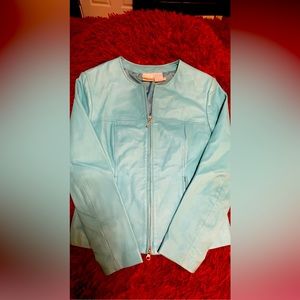 Turquoise jacket, 100% Leather
